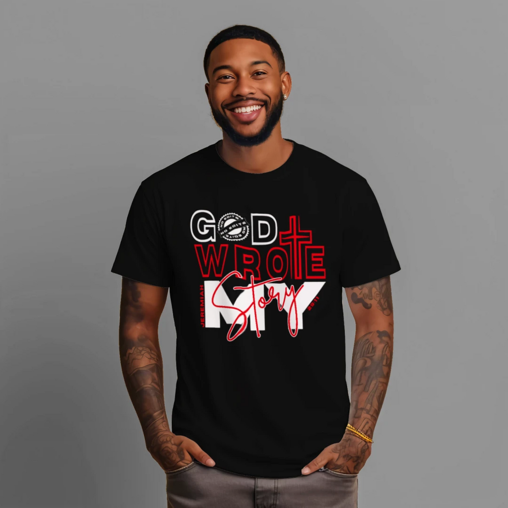 God Wrote My Story Tee  Black